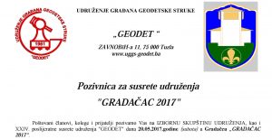 Pozivnica za susrete udruženja “GRADAČAC 2017”